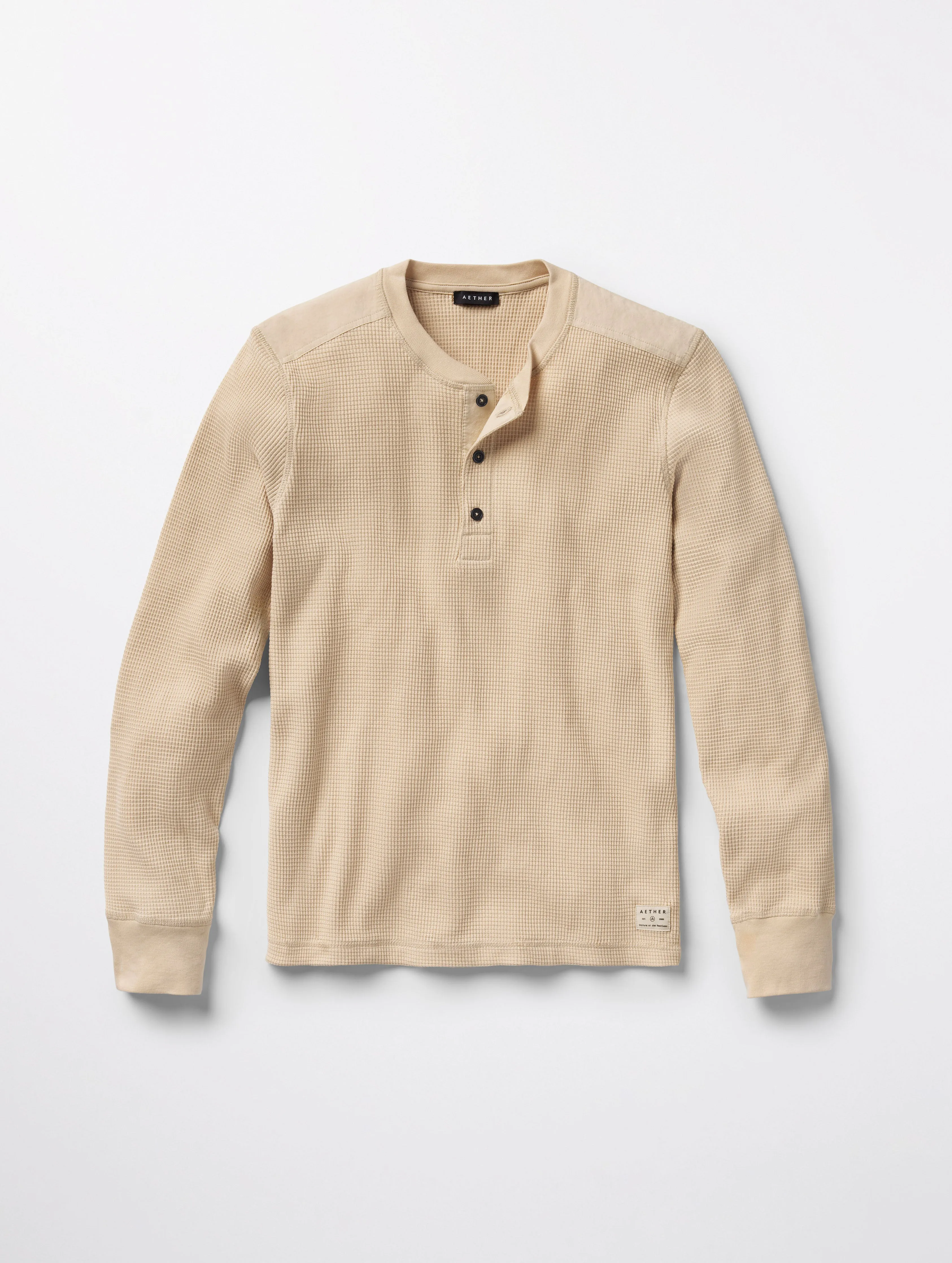 Milford Waffle Henley - Bone