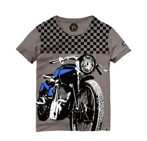 Mini Shatsu Infant to Youth Boys Checker Biker T-Shirt