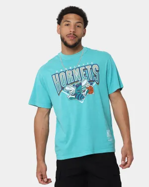 Mitchell & Ness Charlotte Hornets Metallic Shadow T-Shirt Faded Teal