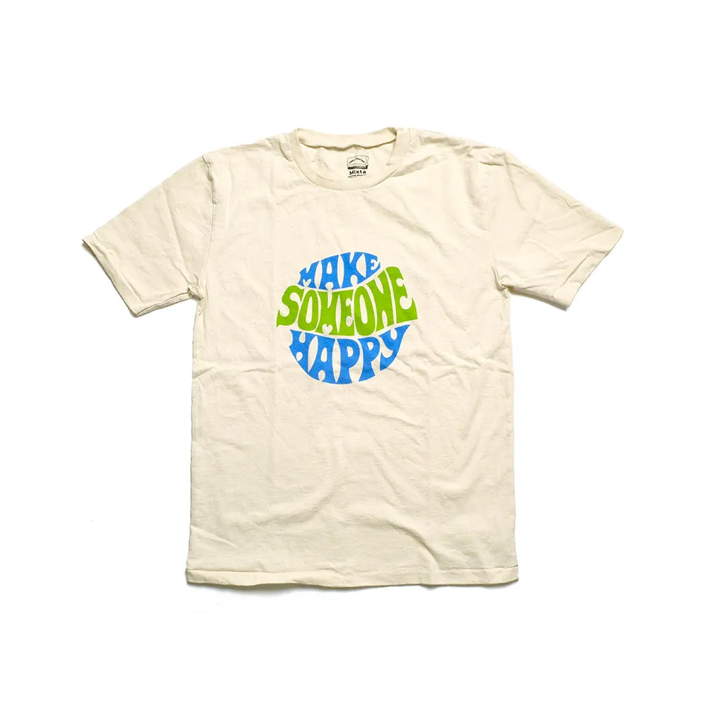 Mixta- CREW NECK PRINT TEE - MAKE SOMEONE HAPPY - MI24-MAK