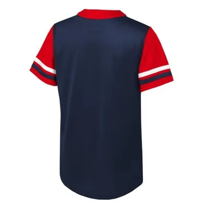 MLB Minnesota Twins Girls' Henley Team Jersey - XS