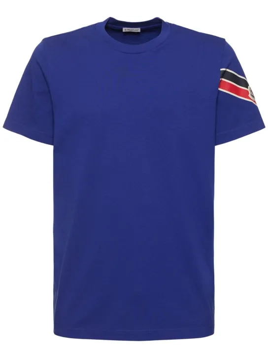 Moncler   Tricolor print cotton t-shirt 