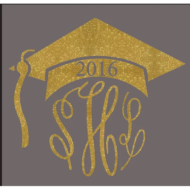 Monogrammed Graduation Cap Design Shirt