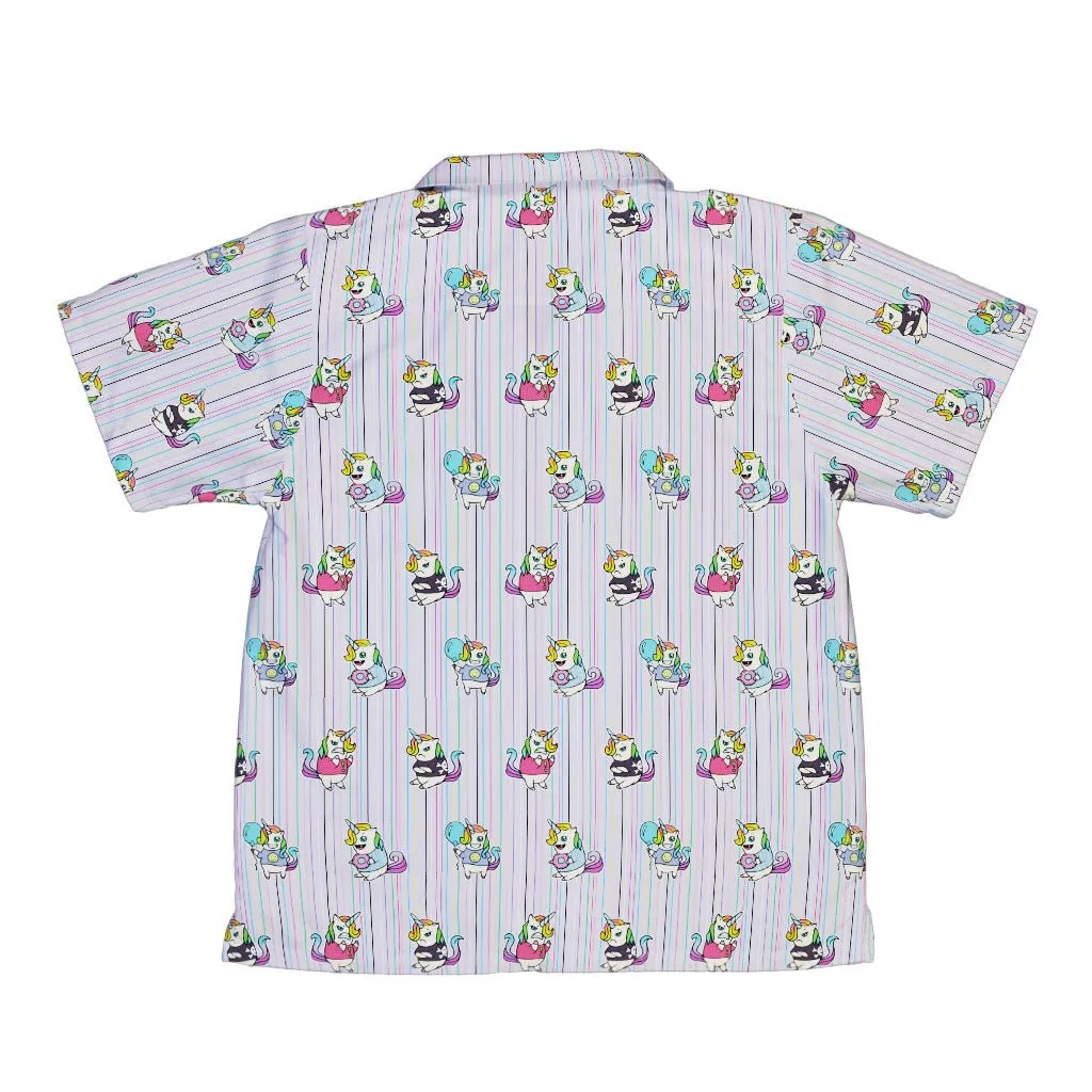 Moodicorn Rainbow Stripes Youth Hawaiian Shirt