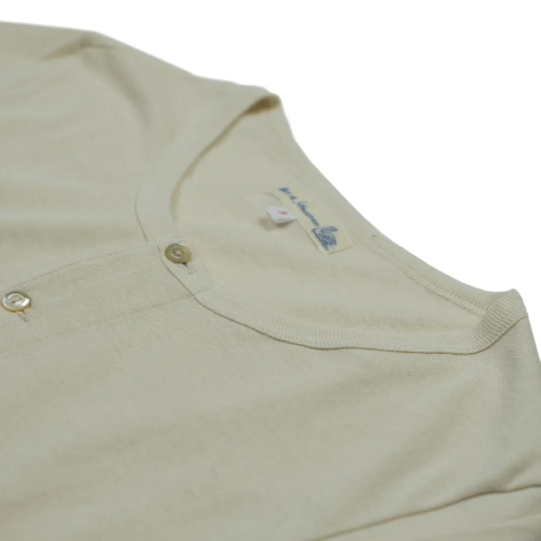 Natural heavy cotton long-sleeve 206 Henley