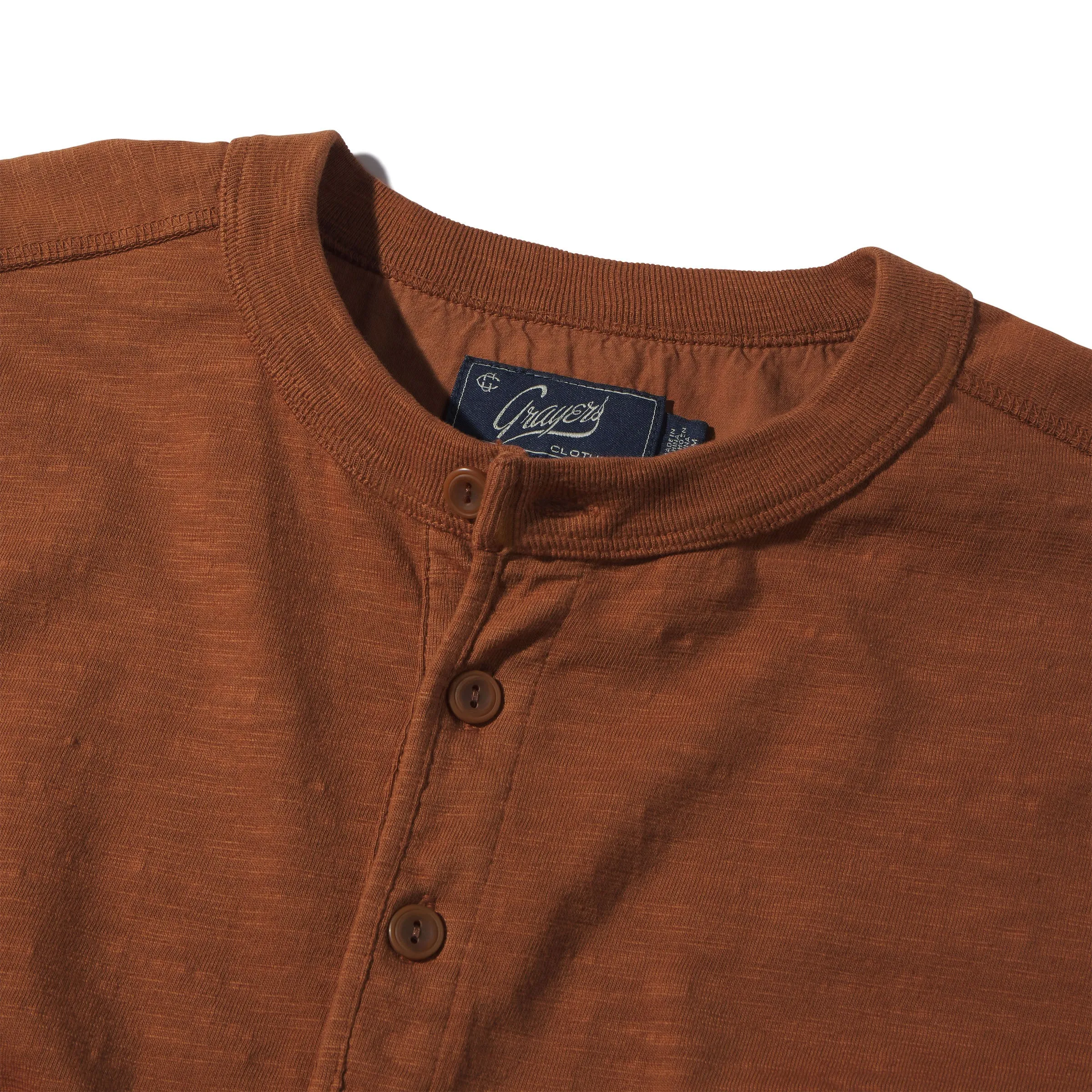 New Cooper Garment Dyed Henley - Monks Robe