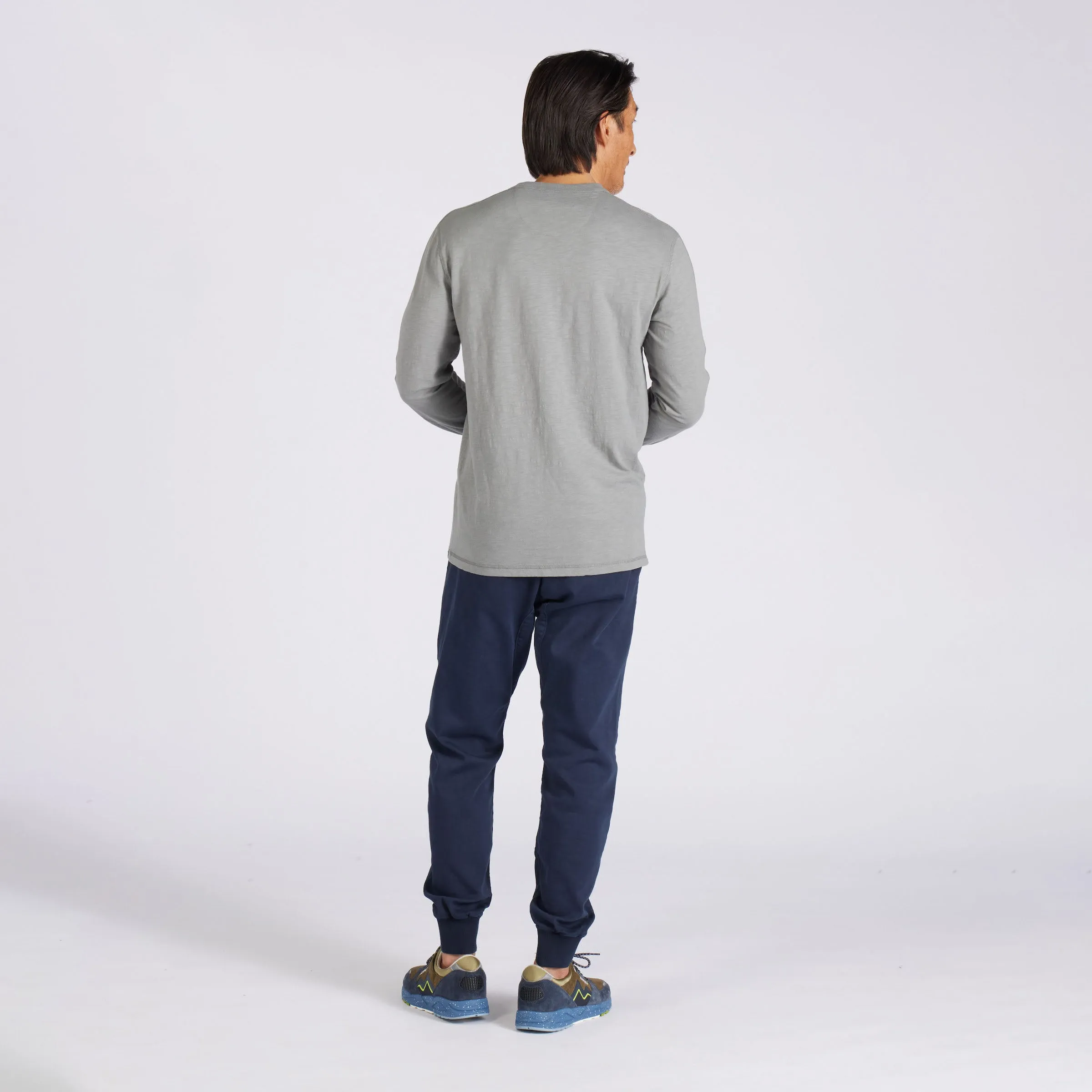 New Cooper Garment Dyed Henley - Moon Mist