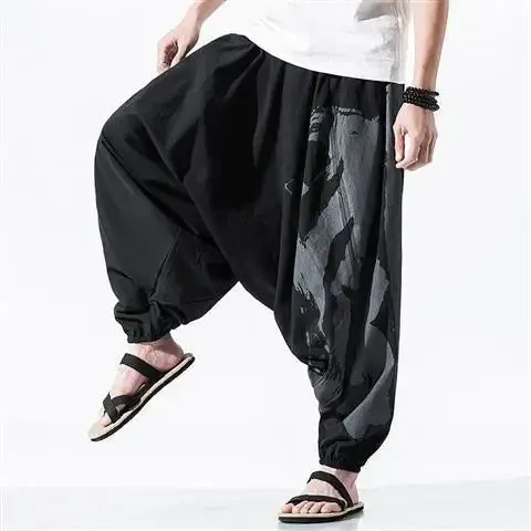 New OB Cotton Hip Hop Style Loose Fit Low Waist Pants