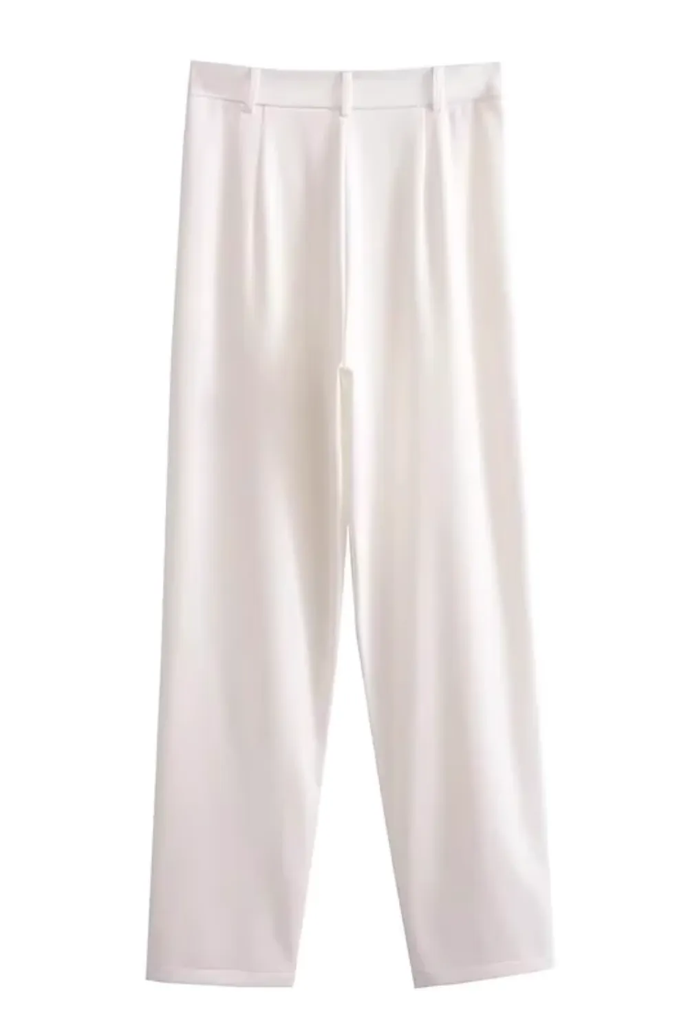 'Norma' High-Waist Straight Trousers