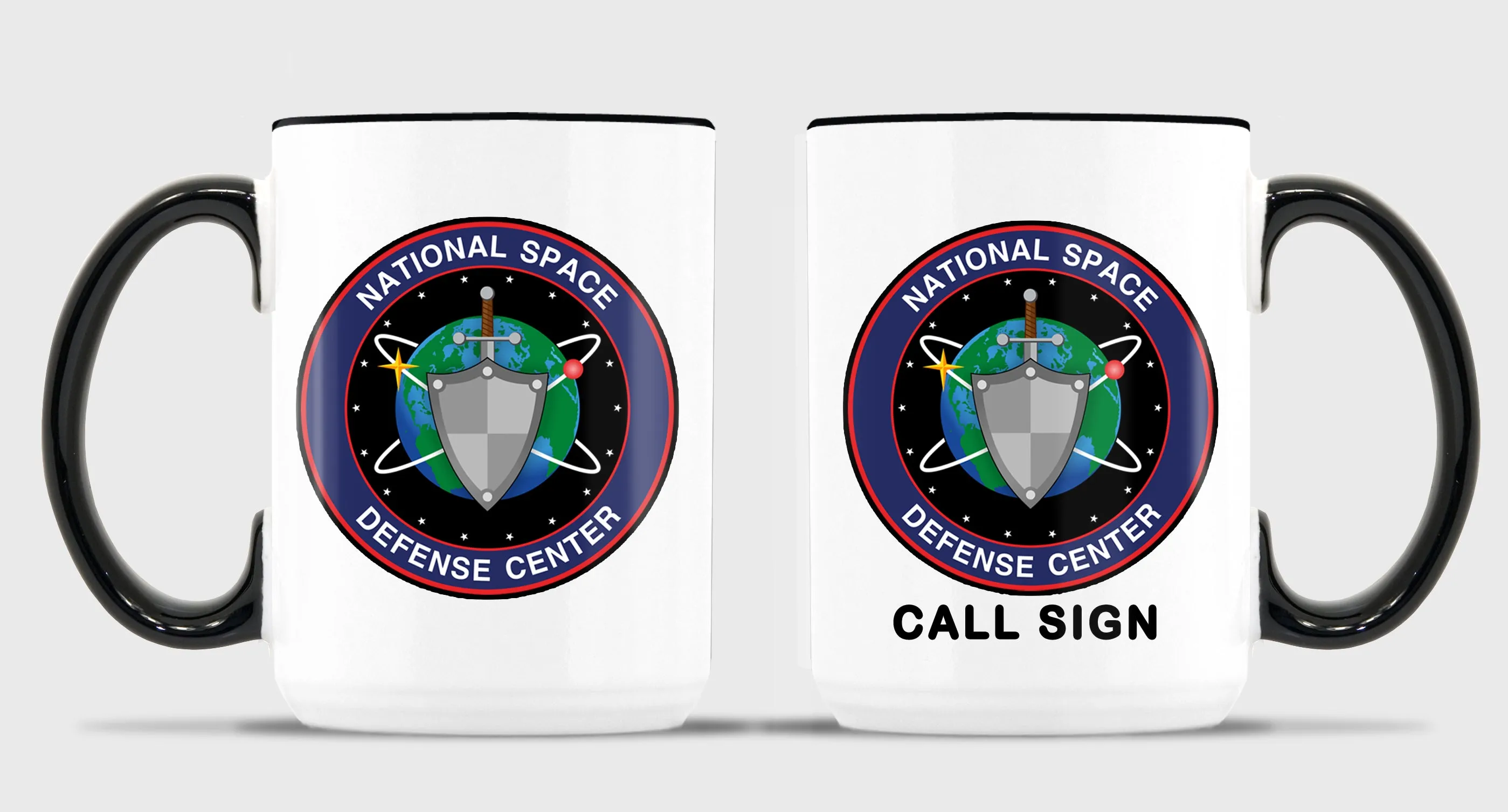 NSDC 15 oz Coffee Mug- All White or White with Black Trim.