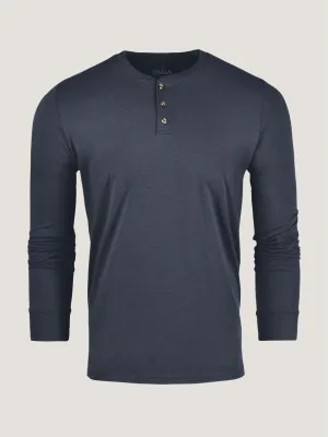 Odyssey Blue Long Sleeve Henley