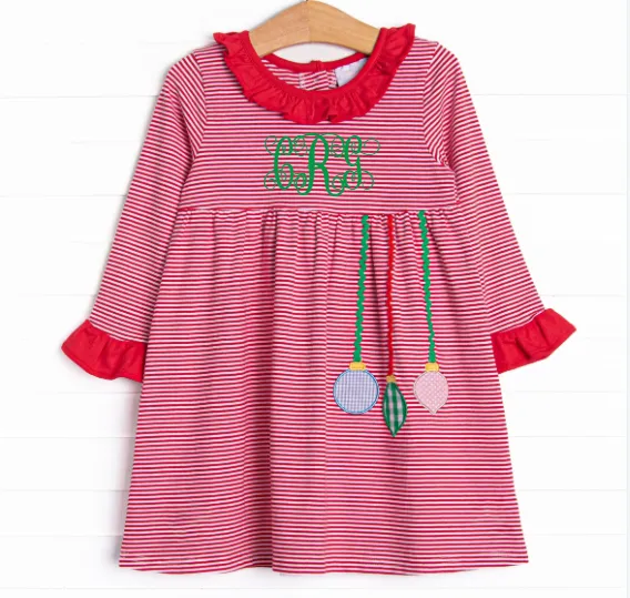 On the Tree Traditions Applique Dress, Red