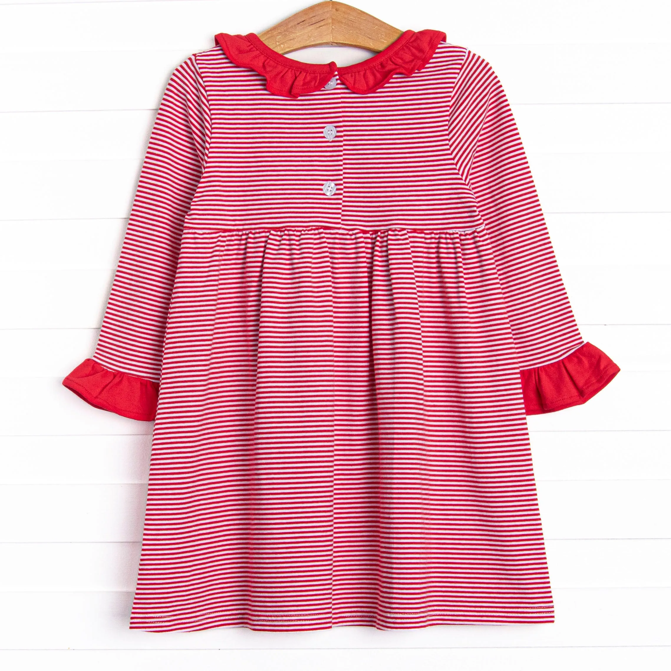 On the Tree Traditions Applique Dress, Red