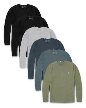 Pack of the Week - 6 Pack Long Sleeve Henley Tee - Branded