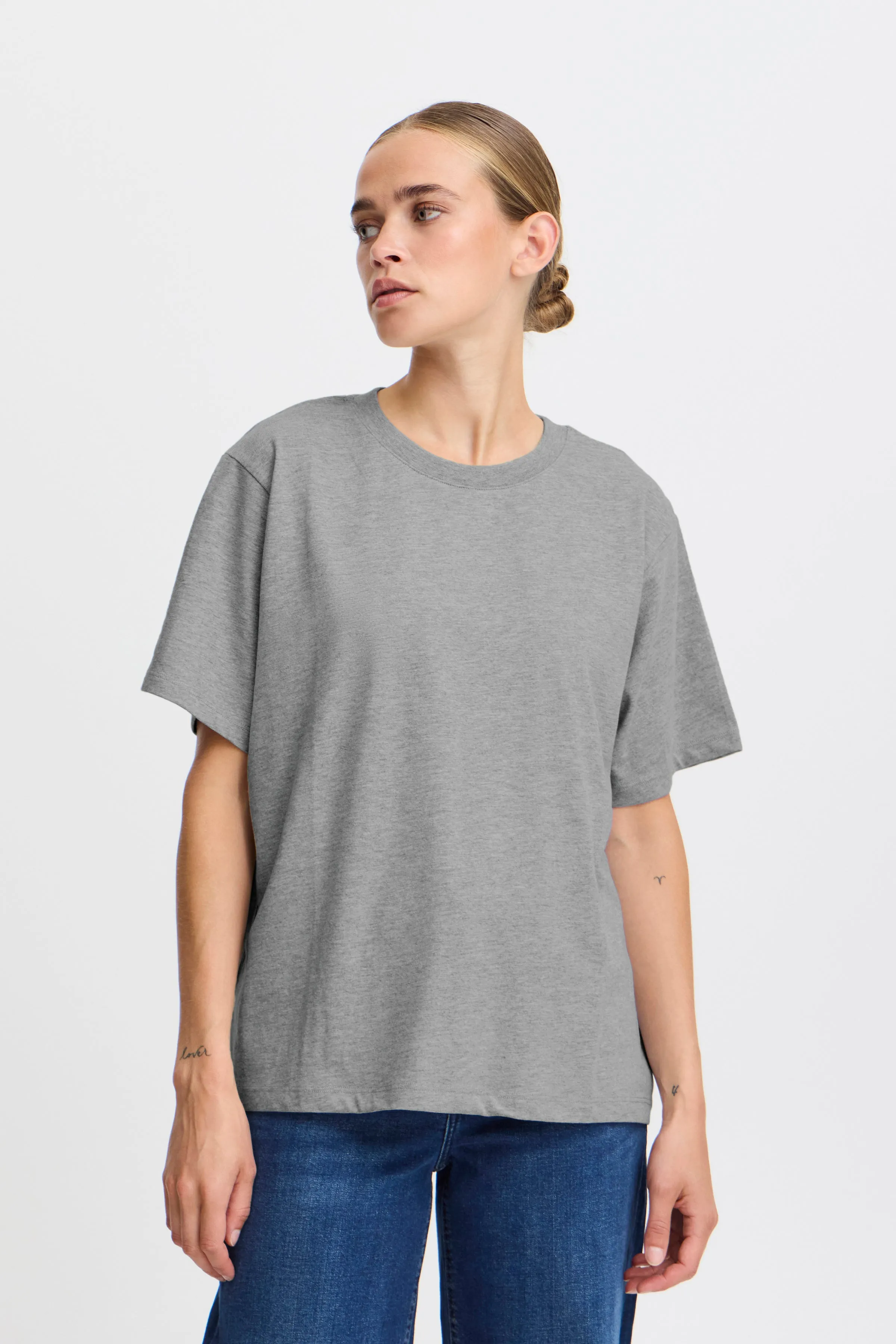 Palmer Loose T-Shirt in Grey Melange