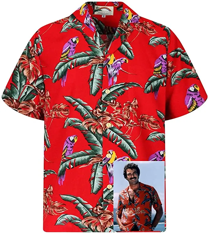 Paradise Found Original Hawaiian Shirt | Tom Selleck Magnum | Jungle Bird Shirt