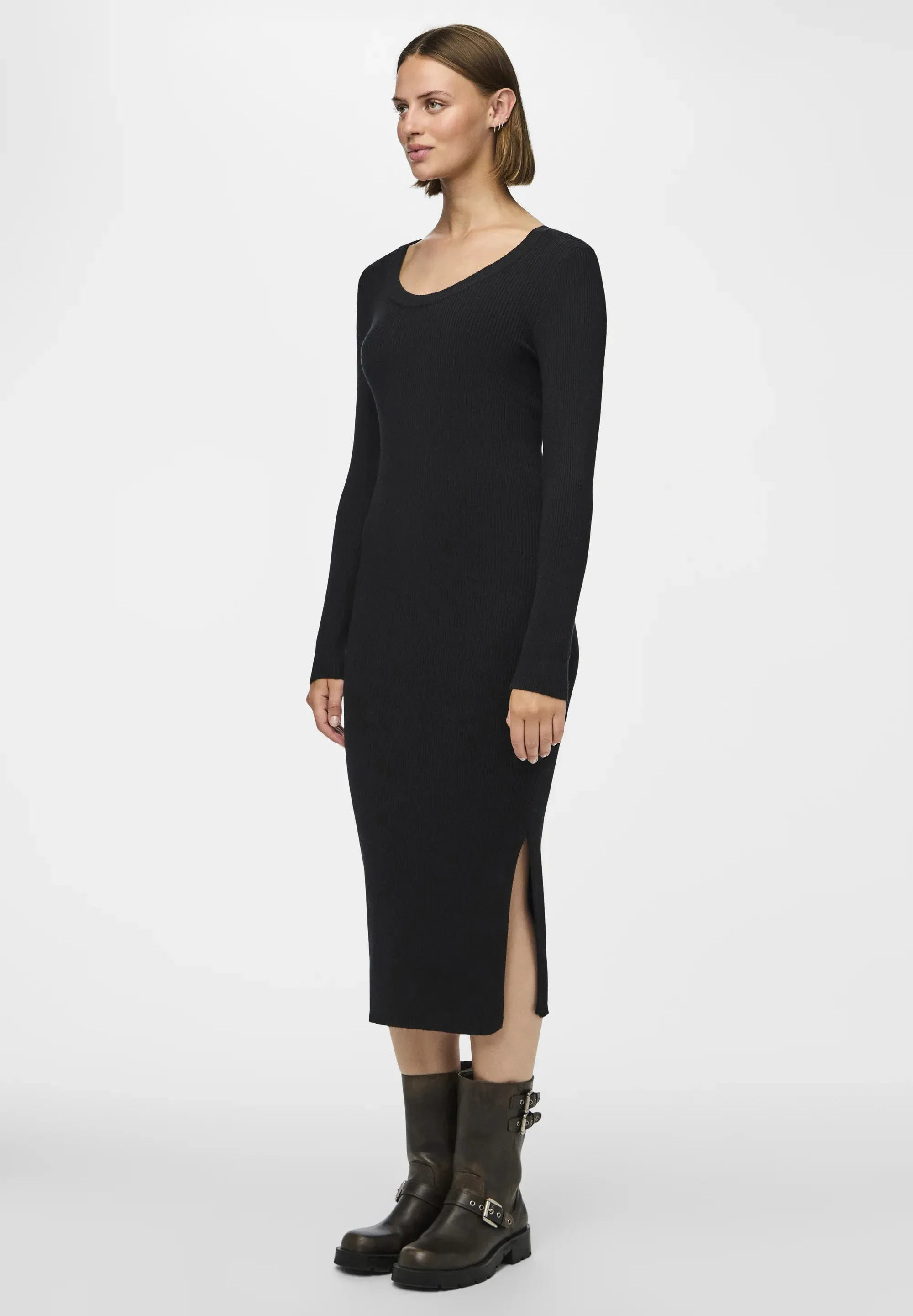 Pcmira Ls midi knit dress