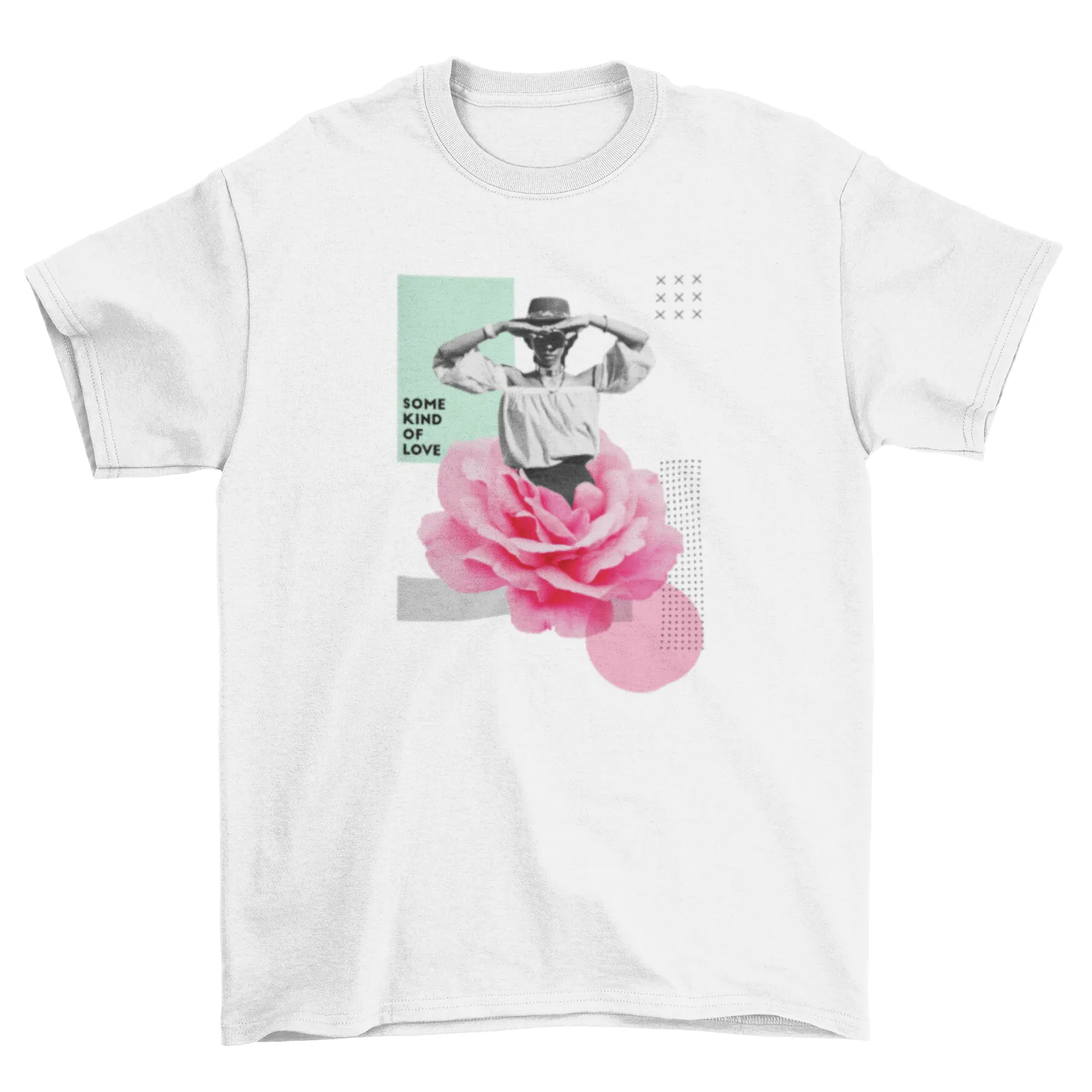 Photographic Floral & Swirls T-Shirt