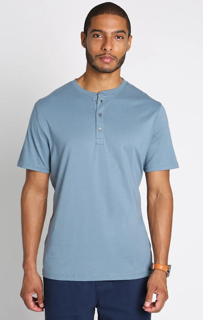 Pima Cotton Short Sleeve Henley