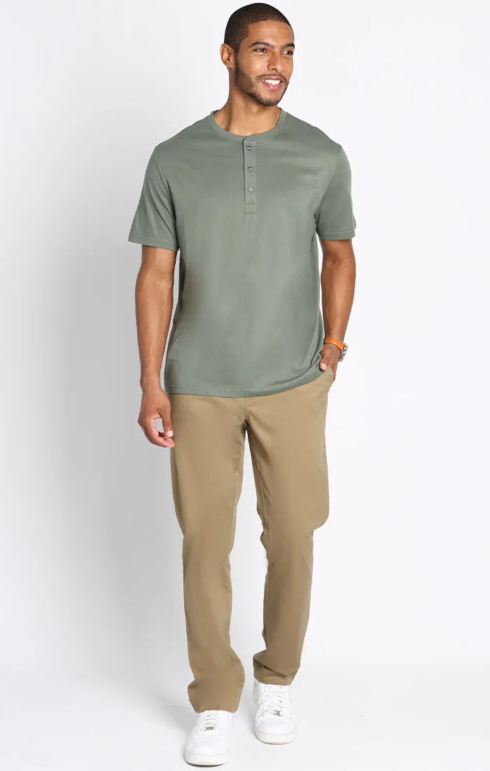 Pima Cotton Short Sleeve Henley