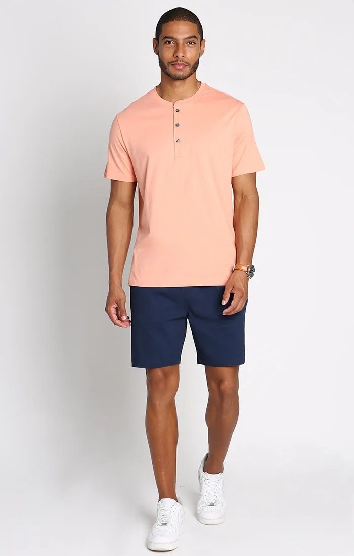 Pima Cotton Short Sleeve Henley