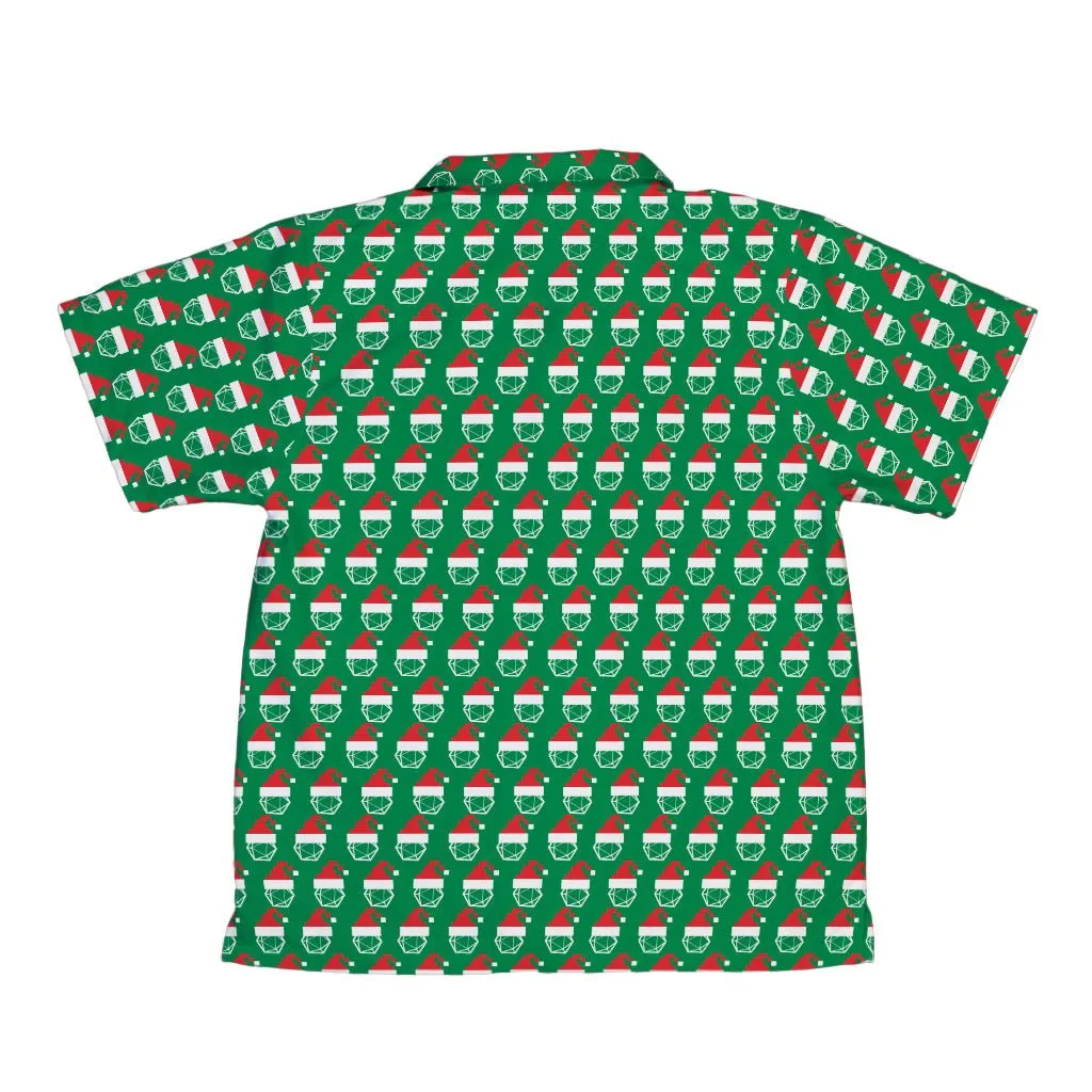 Pixel Santa Hats Dice Youth Hawaiian Shirt