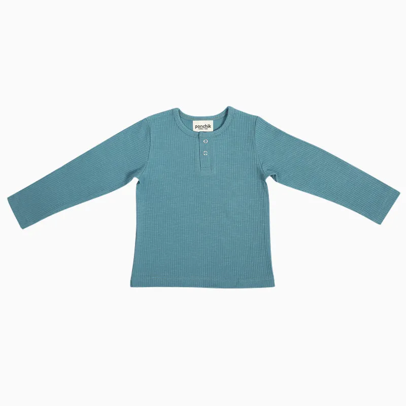 Ponchik Babies   Kids - Cotton Henley - Jewel Rib