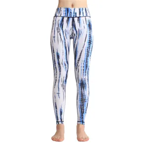 Printed Digital High Waist Running Pants