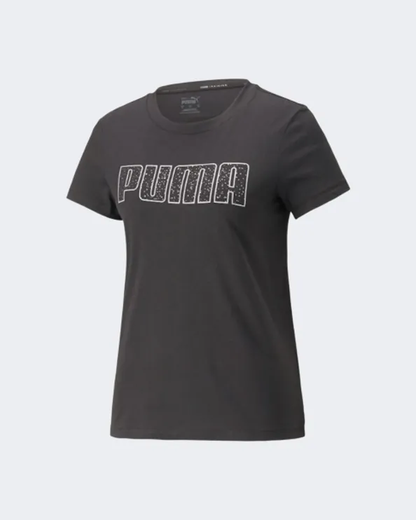 Puma Stardust Crystalline Short Sleeve Women Training T-Shirt Black