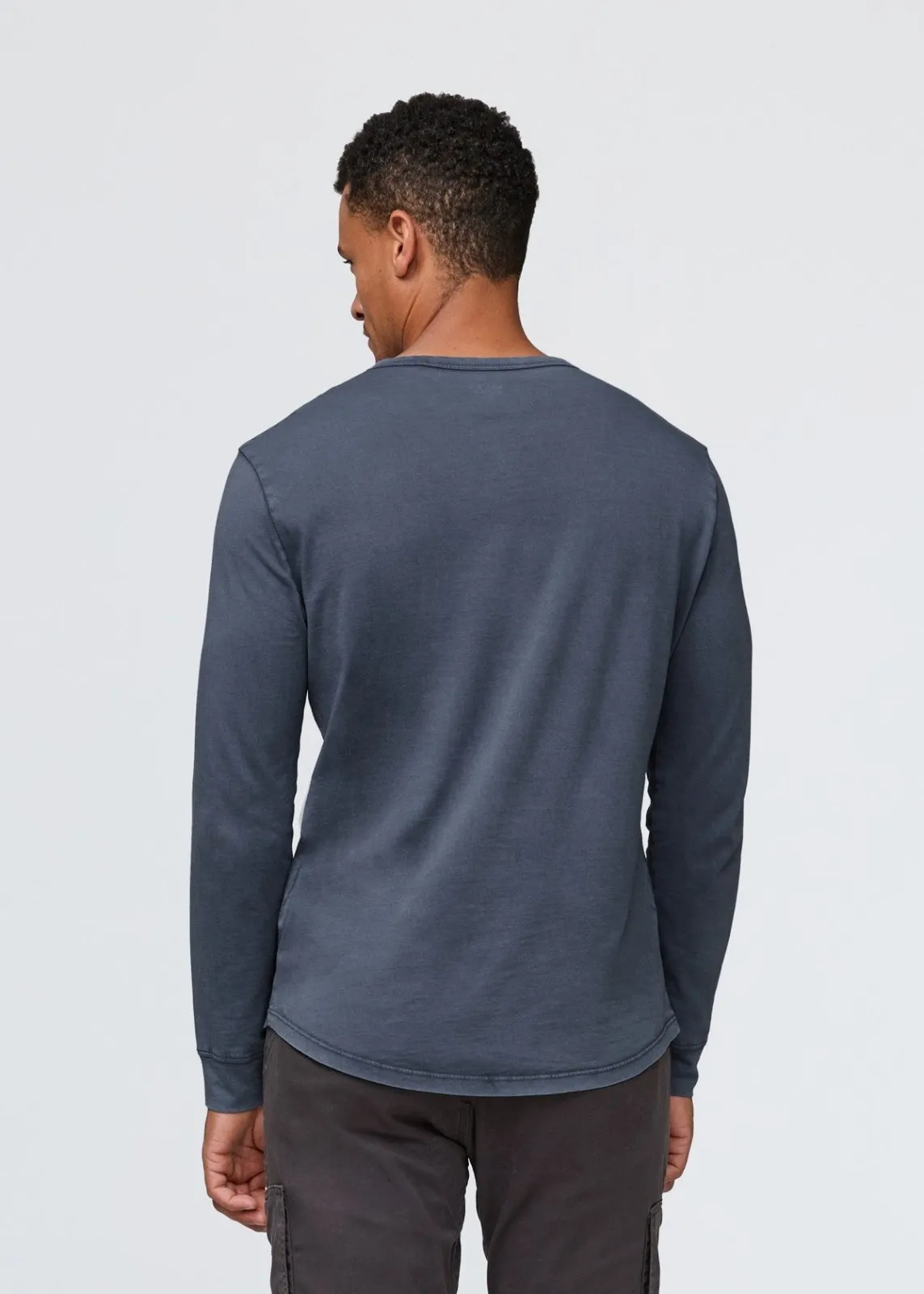 PurePima Vintage Henley - Washed Indigo