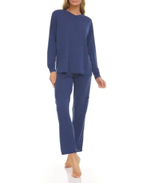 Q81265 Ocean Christa Henley Modal Pajamas Set