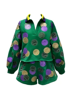 Queen of Sparkles Green MG Dabloons Sweatshirt