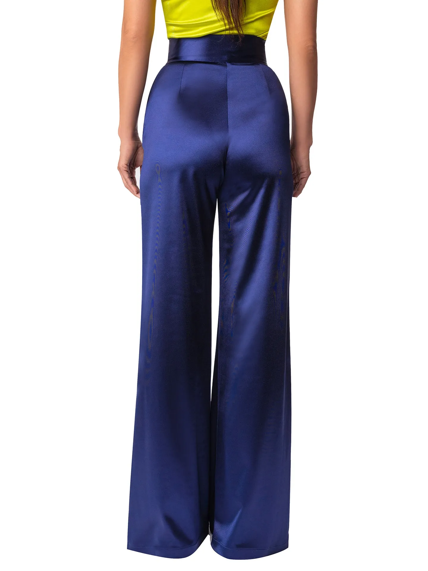 "Larimar" Navy High Waist Pants