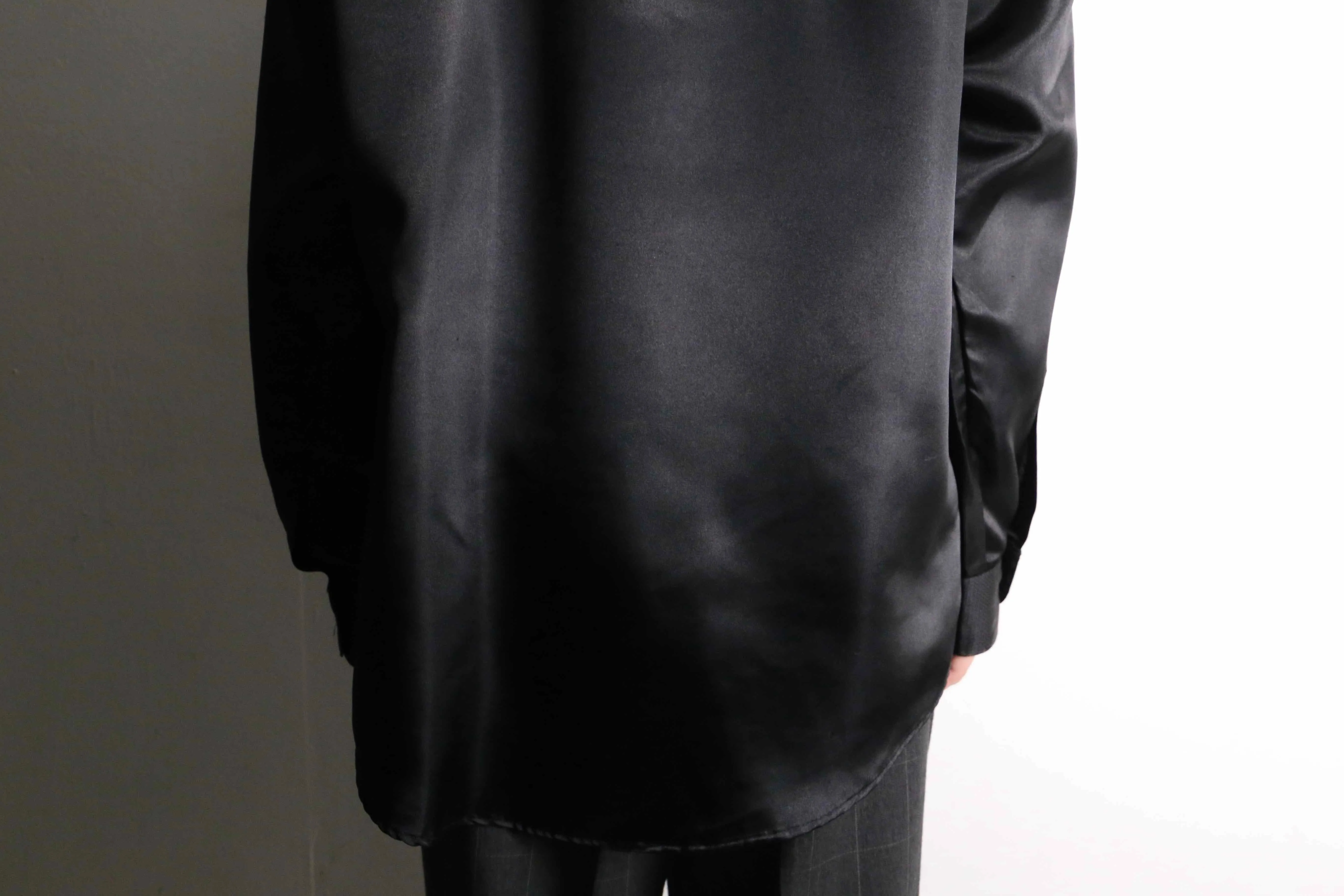 "STACY ADAMS" all black metallic dress shirt