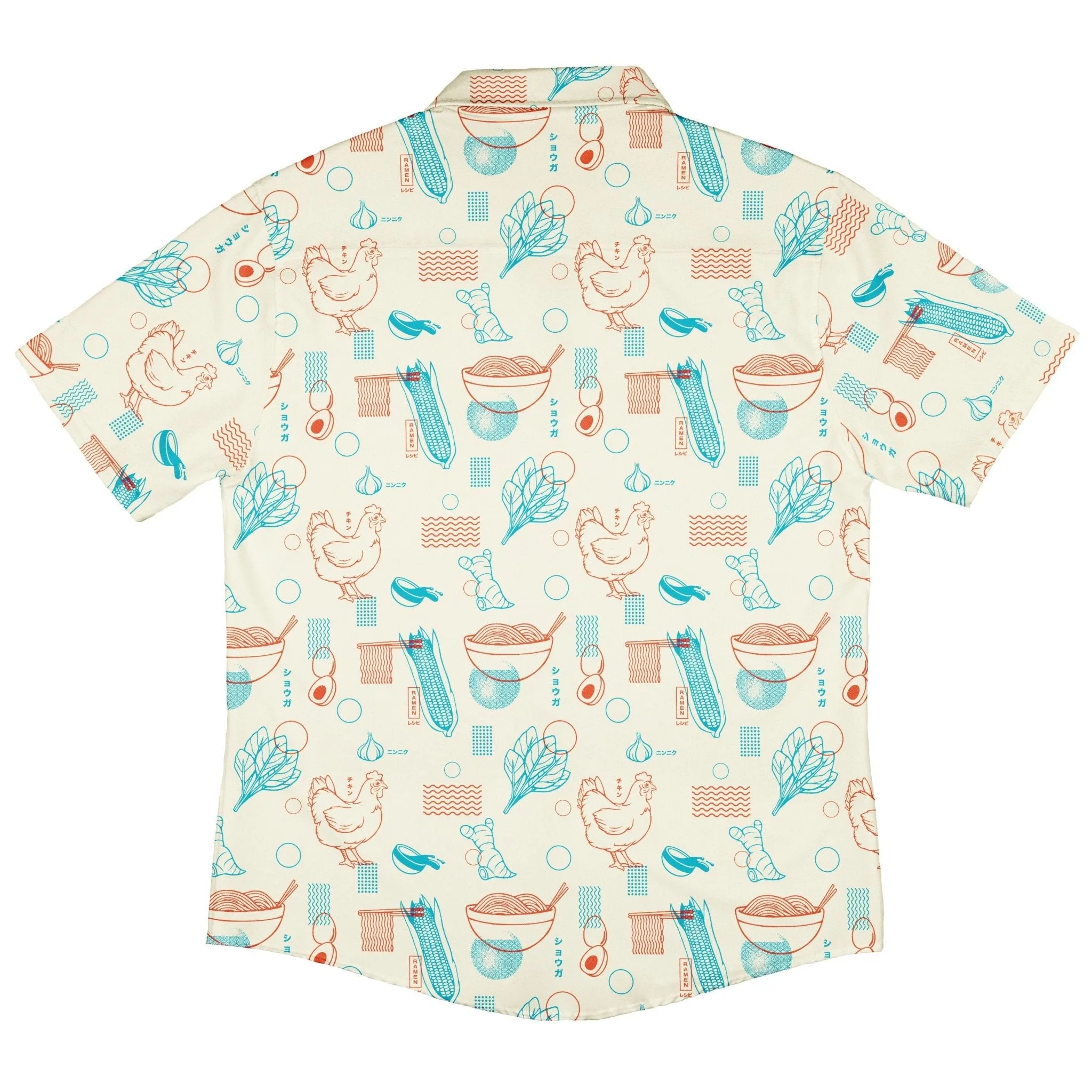 Ramen Recipe Japanese Button Up Shirt