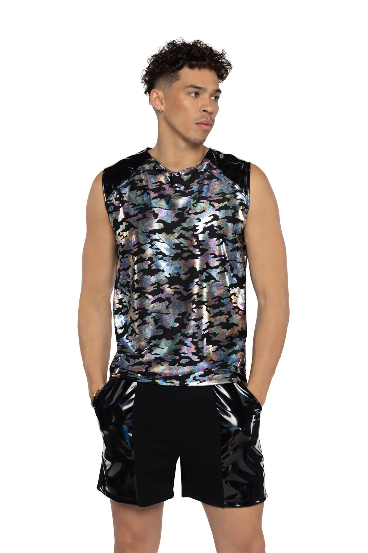 Rave JR156 - Two-Tone Men's Sleeveless Shirt - J. Valentine