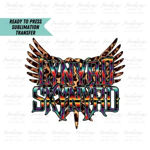 Ready To Press, Sublimation Transfer, Sublimation, Transfer Ready To Press, Music Fan Transfer Design, Lynyrd Skynyrd Shirt, Leopard Bright