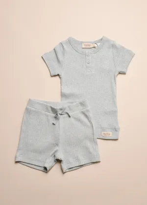 RIB HENLEY/SHORT SET