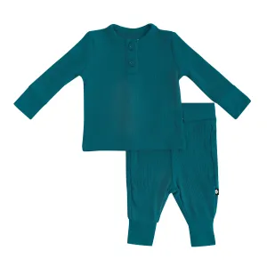 Ribbed Infant Henley Set in Loch