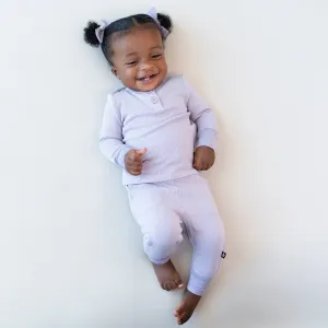 Ribbed Infant Henley Set in Taro