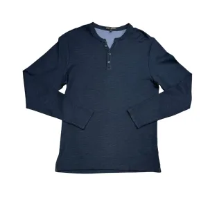 Robert Barakett Y Neck Henley | Navy