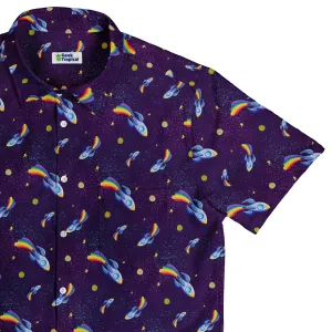 Rocket Ships Starry Night Button Up Shirt