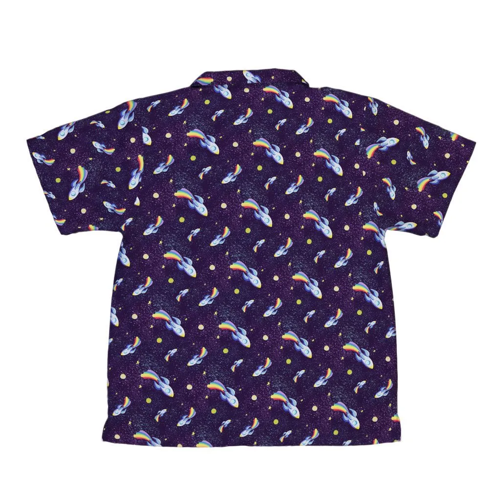 Rocket Ships Starry Night Youth Hawaiian Shirt