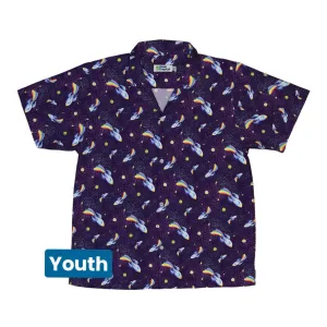 Rocket Ships Starry Night Youth Hawaiian Shirt