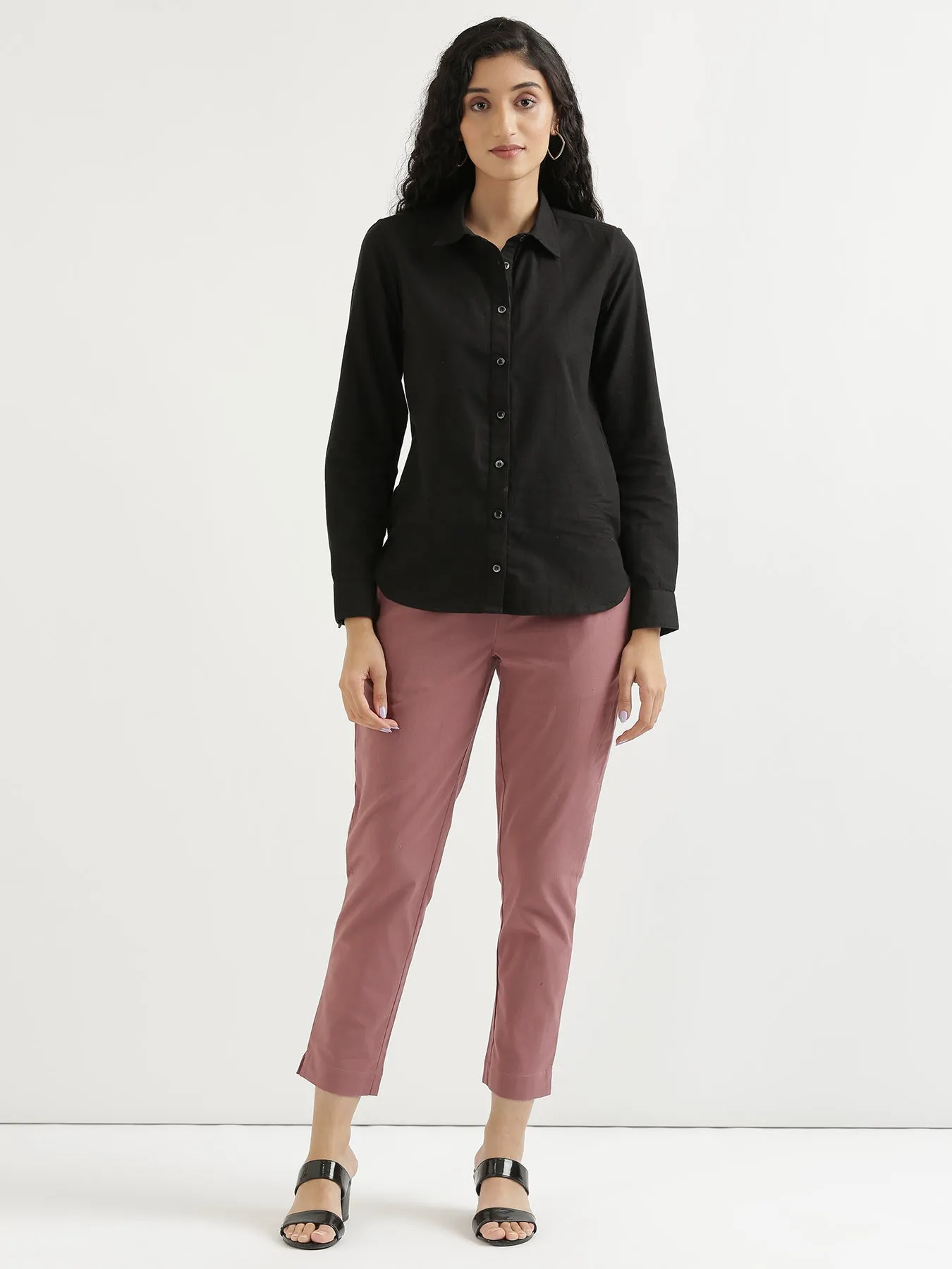 Rose Taupe Cotton Pant