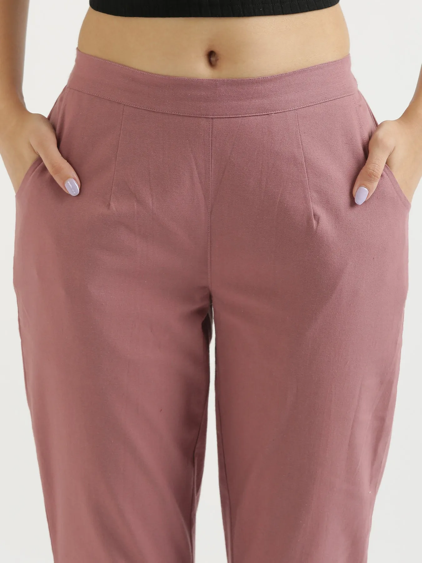 Rose Taupe Cotton Pant