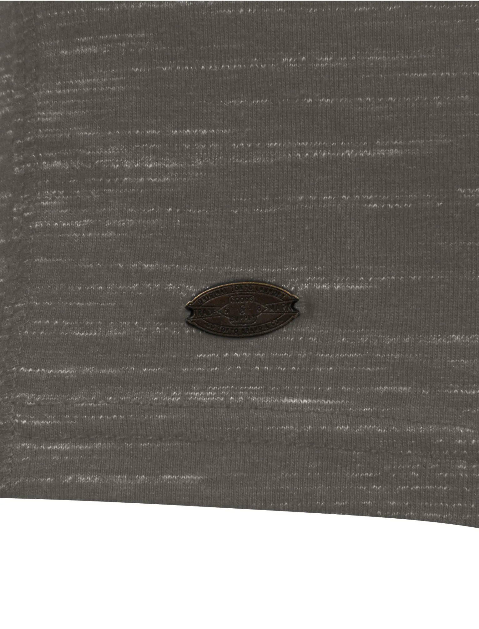 Roswell Peak Injection Marl Long Sleeve Henley Top in Antique Gunmetal - Tokyo Laundry