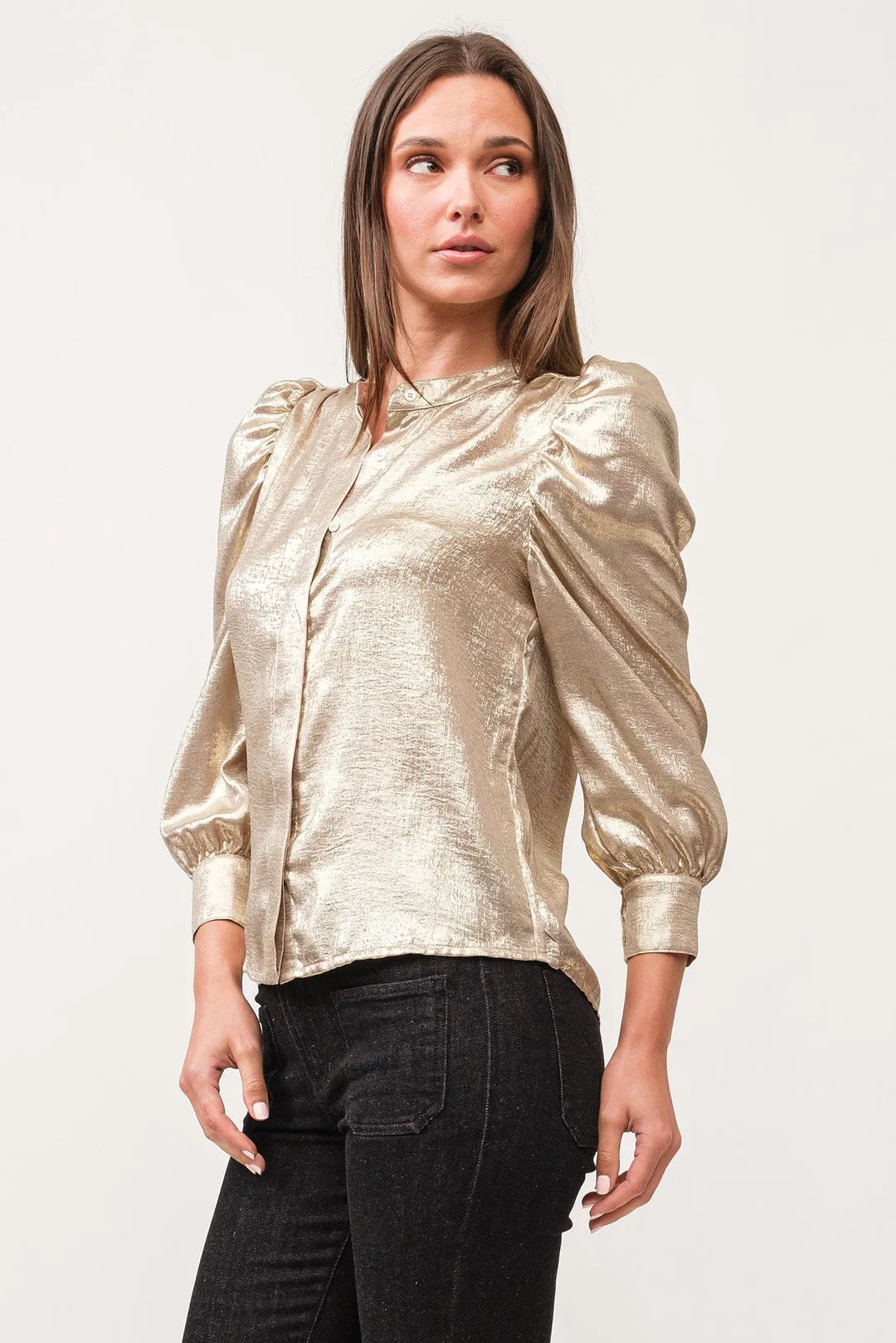 Rowan Gold Metallic Blouse