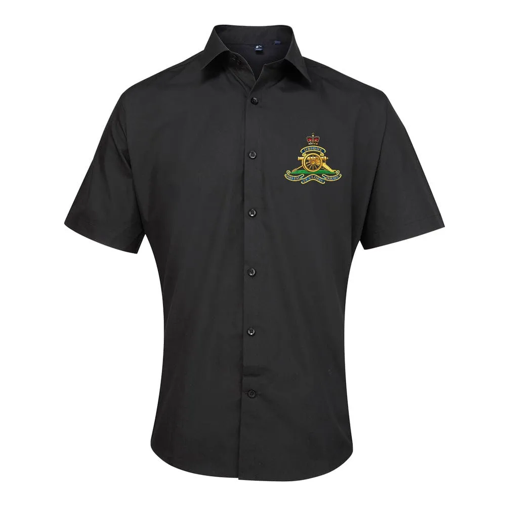 Royal Artillery Embroidered Short Sleeve Oxford Shirt