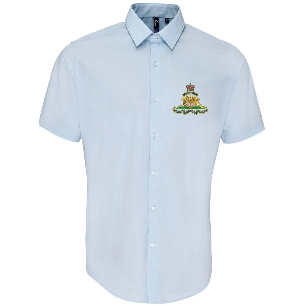 Royal Artillery Embroidered Short Sleeve Oxford Shirt